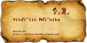 Vitális Mónika névjegykártya
