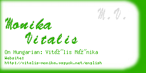 monika vitalis business card